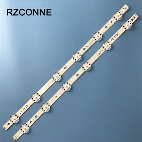 4pcs LED Backlight strip For LG 49'' TV 6916L-2862A 6916L-2863A V17 49 R1+L1 ART3 49UJ670V-ZD 49UJ651V LC490DGG(FK)(MD)