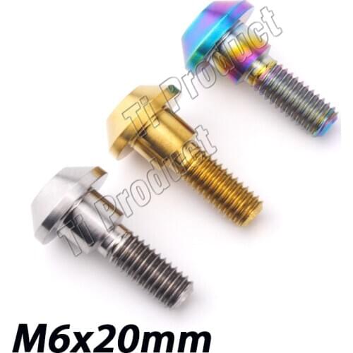 6 / 12 pcs Titanium Bolt M6 X 20mm Allen Key Head Screw for Yamaha Motorcycle Brakes Modified Screws