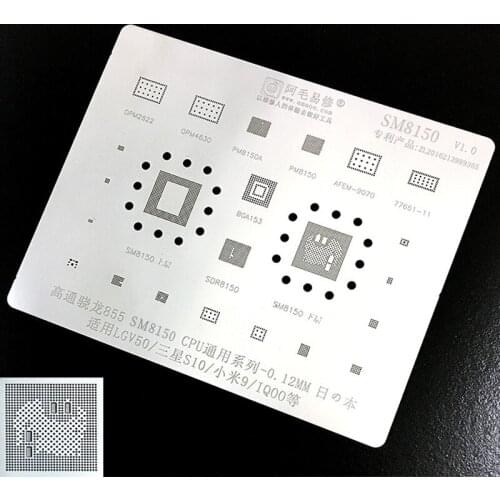 High Quality BGA Stencil for Qualcomm SM8150 CPU LGV50 Samsung S10 Xiaomi 9 IQ00 Repair Tools