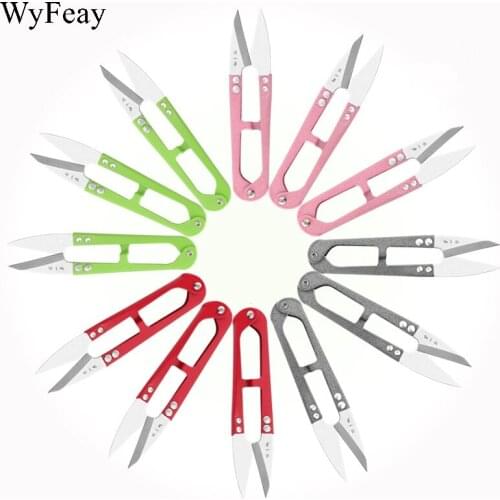 1Pcs U Yarn Shears Thread Scissors Sewing Scissors Shears Cross Stitch Embroidery Scissors Tailor Scissors for Fabric Supplies