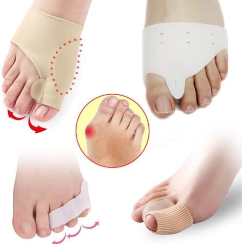 10-1Pair Silicone Bunion Corrector Toe Separator Foot Straightener Bunion Orthotics for Toes Finger Separator Valgus Corrector