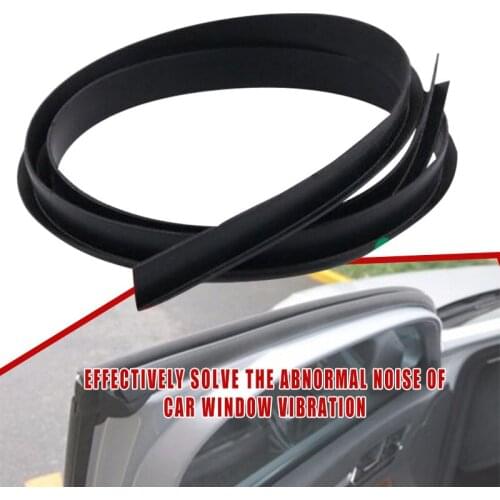 2/4M Black Car V Shape Rubber Seal Weatherstrip Hollow Door Edge Strip Moulding Trim Soft and Durable Seamless Iron Fitting