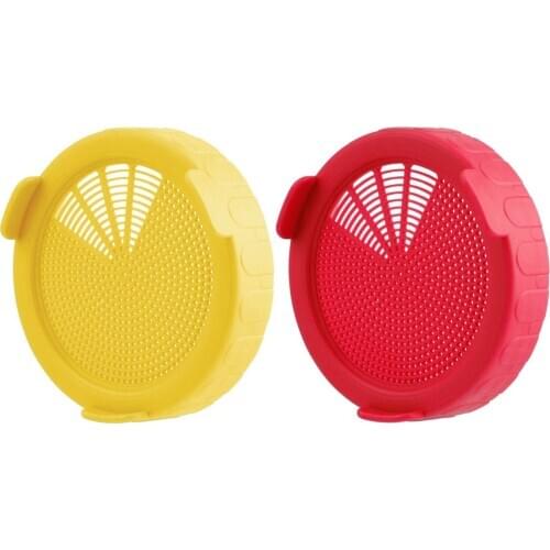 2 Wide Mouth Mason Jar Lids Storage Canning Cap Plastic Screen Strainer Covers Kitchen Bean Alfalfa Growing Sprouting Sifter Lid