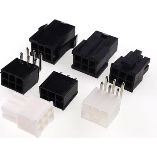 5 pcs 4.2 mm GPU 6 Pin Male Housing Plug Receptacle Male Header PCI Express PCI-E PCIe Video Card Graphic Card Power Connector