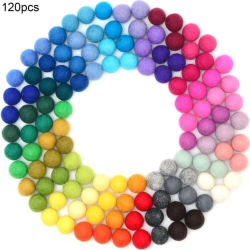 60/120/240 Pcs Felt Ball Wool Ball Handmade Felt 40 Colors For Vesicles In Bulk For Felt And Garland Wholesale New