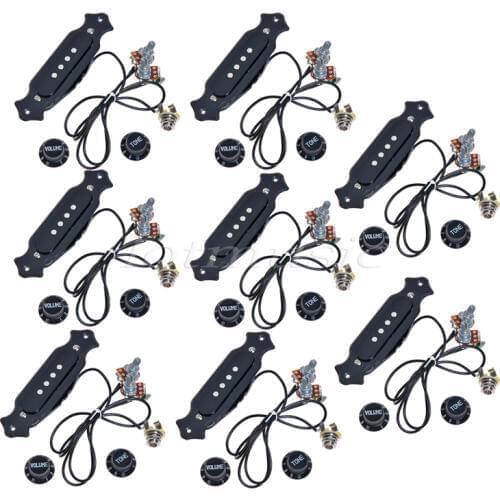 8Sets Electric Guitar Pickup With Knobs Pre-Wired For Cigar Box Guitar 4&6 String