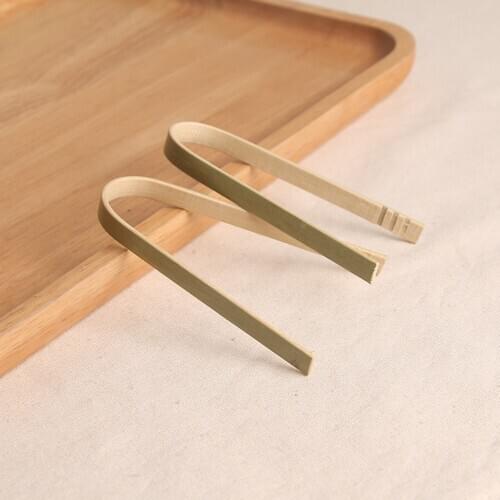 Bamboo Toaster Tongs:100% Natural 3.9" Mini Bamboo Tongs| Eco-friendly, Toast Tongs - 20pcs