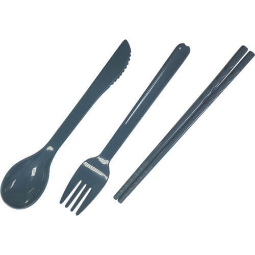 Eco Friendly Wheat Straw Kids Spoon Fork Set Portable Travel Cutlery Set Chopsticks Tableware Dinnerware Utensil