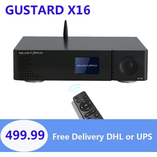 GUSTARD DAC-X16 MQA Decoder Bluetooth5.0 Dual ES9068AS Native Balanced DAC X16 Full Decoding DSD512 XU216 USB IIS X16