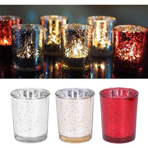 Creative Carved Glass Candle Holders Tealight Votive Holder for Wedding Home Party Decor Home Table Decorative