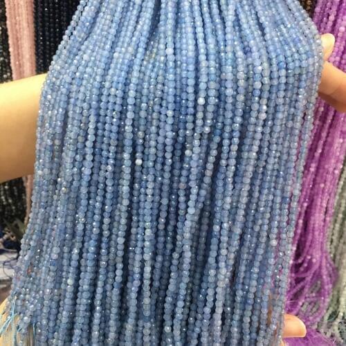 Natural Stone Small Beads 3 mm Section Loose Bead for Jewelry Making Necklace DIY Bracelet