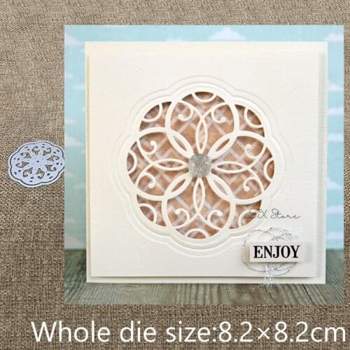 New Design Craft Metal Cutting Die die cuts 2pcs lace round frame decoration scrapbook Album Paper Card Craft Embossing die cuts