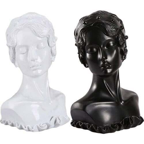 Resin Necklace Earring Display Bust Pendants Holder Jewelry Holder Organizer Mannequin for Women Personal Use Organization