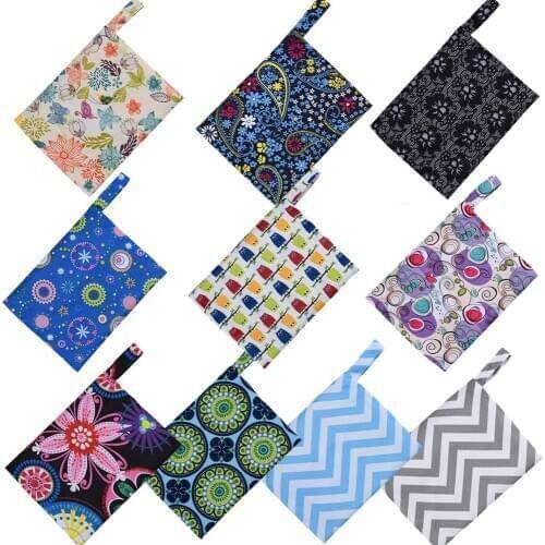 1pcs Reusable Washable Panty Liner with Wet Bag for Sanitary Pad Waterproof Cloth Sanitary Pads Menstrual Pad Organic Bamboo 919