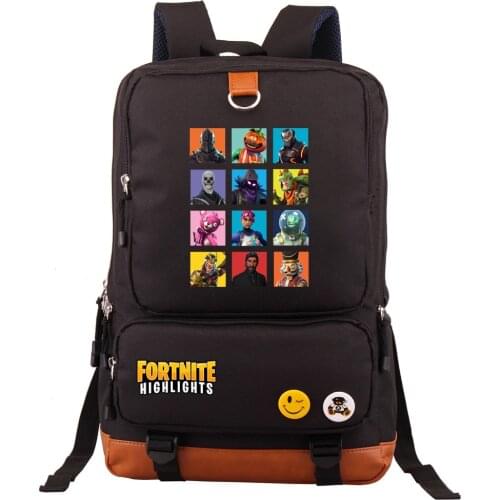 Fortnite Backpack Fashion Canvas Women Men Backpack For Teenagers Travel High Capacity Student School Bags Men Black Laptop Bag