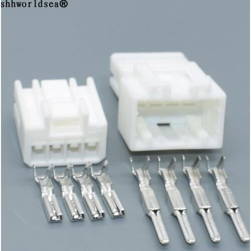 Shhworldsea car 4pin 2.2mm male female connector fuse plug connector automotive wiring terminal socket 936227-1 936238-1