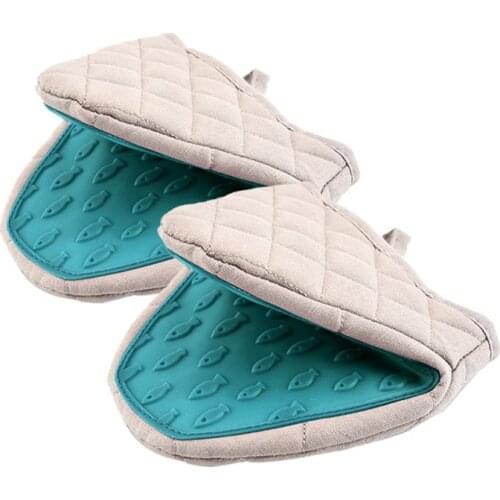 Silicone Anti-Scalding Oven Gloves Potholder Kitchen Silicone Gloves Tray Dish Bowl Holder Baking Insulation Hand Clip