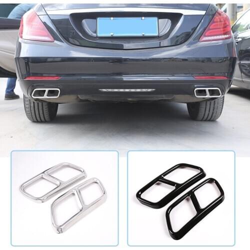 For Mercedes Benz 13-15 GL Class X166 S R Class w222 w251 10-17 Car Styling 304 Steel Exhaust Cover Trim Accessory