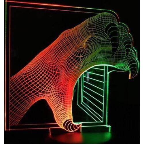 Dragon Claw Hand 3d Visual Nightlight Colorful Touch Charging Gift Lamp Electronic Gadgets 3d Light Fixtures