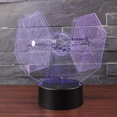Star Wars Titanium Fighter theme 3D Lamp LED night light 7 Color Change Touch Mood Lamp Christmas present Dropshippping