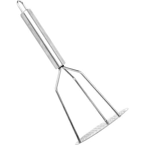 Kapmore 1pc Potato Masher Ergonomic Handle Manual Stainless Steel Food Masher Vegetable And Fruit Accessories Kitchen Supplies