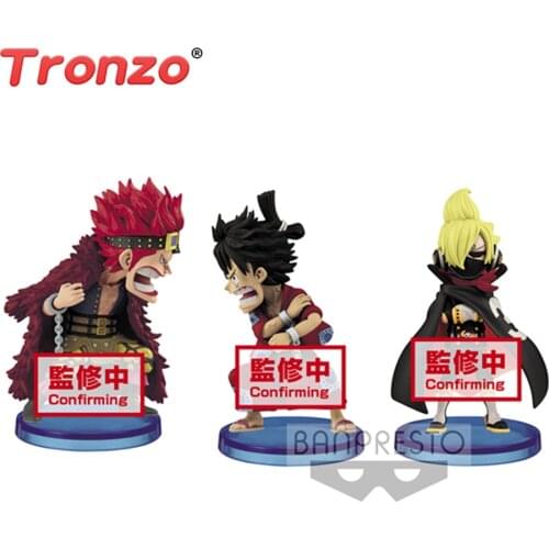 Tronzo Origianl One Piece WCF Vol.5 Eustass Kid Monkey.D.Luffy Vinsmoke Sanji PVC Action Figure Collectible Model Kids Toys Doll