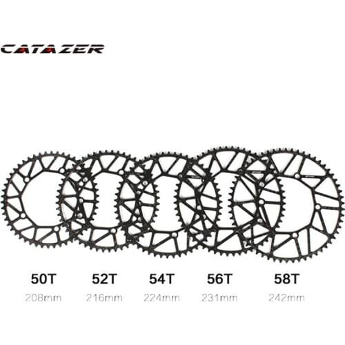 Aluminum Alloy Bicycle Crank Chainring Ultralight 130 BCD 50T/52T/54T/56T/58T Hollow BMX Folding Chain Cycling Parts