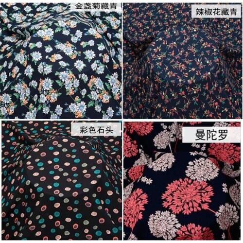 Viscose fabric soft comfortable Printed pajamas dress blouse material viscose reactive printing cloth fabrics