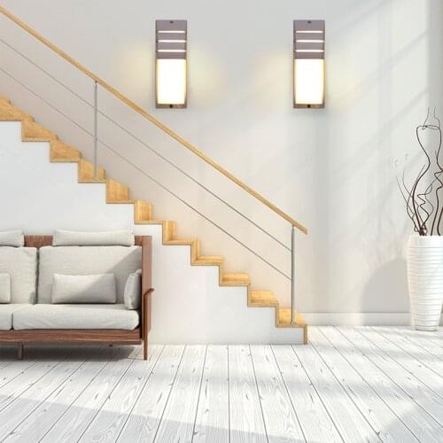 Waterproof Outdoor 12W LED Porch Light Black Aluminium Wall Lamp Garden Courtyard Corridor Balcony Sconce Light AC110V 220V