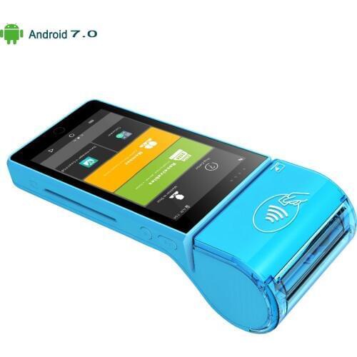 All in one handheld 4G android 7.0 POS tablet terminal credit card reader mobile retail POS machine with 58mm printer PSAM NFC