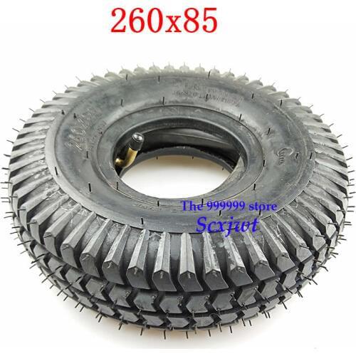 High Performance 260x85 Tire and Inner Tube 3.00-4(10"x3", 260*85) Knobby Scooter, ATV and Go Kart Tire and Tube Motor Tire