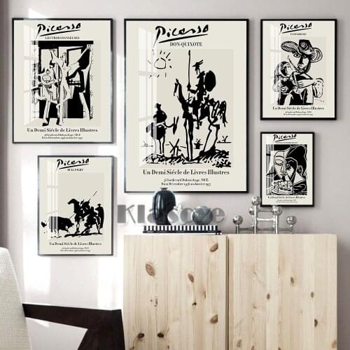 Picasso Exhibition Museum Poster Gallery Canvas Painting Abstract Wall Art Decor Ideal Gift Modern Room Home Indoor Decorate