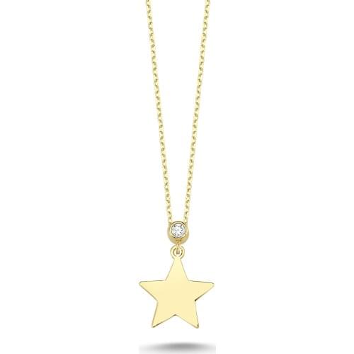 14k Gold Star Necklace