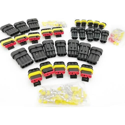 2 3 4 Pins Way Sealed Waterproof IP68 Electrical Wire Connector Plug for Auto Car Truck