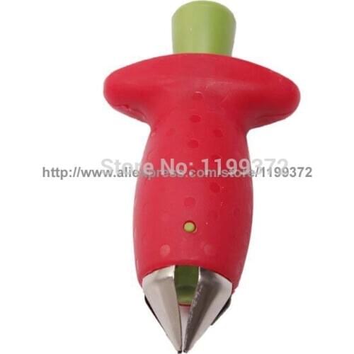 DHL Free shipping 200pcs Strawberry Stem Leaves Huller Remover Removal Fruit Corer Kitchen Gadgets Gift