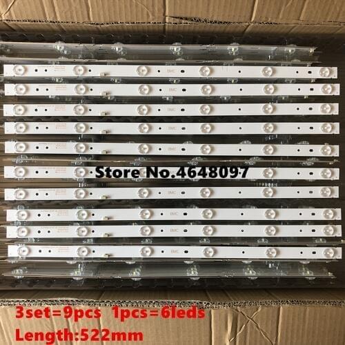 3set=9pcs 6leds LED Backlight strip GC275D06-ZC14F-03 303GC275031 for 28PHF2056/T3
