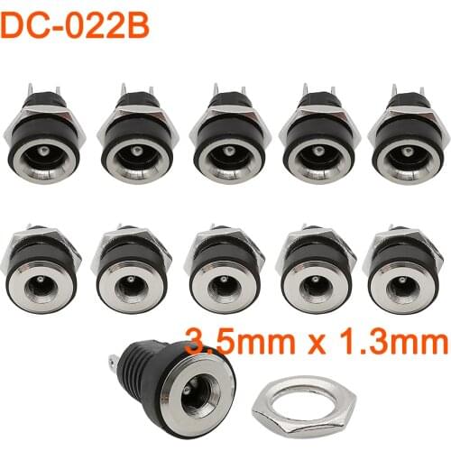 5/10/20Pcs DC-022B 3.5 x 1.3mm Power Connector 3A 12V DC Power Supply Female Jack Socket Panel Mount 2 leg Terminal DC Connector