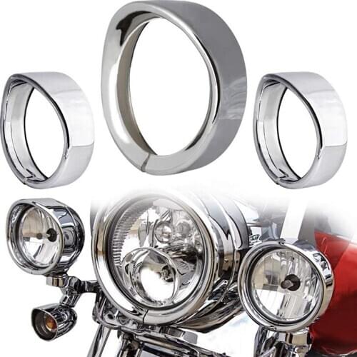 7-Inch Motorcycle Sun Visor Headlight Decorative Ring Turn Signal Lamp Brim Decorative Ring