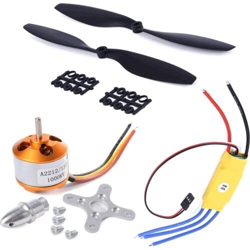 A2212 1000KV Brushless Outrunner Motor +SimonK 30A ESC+1045 Propeller(1 pair) Quad-Rotor Set for F450 F550 Multicopter