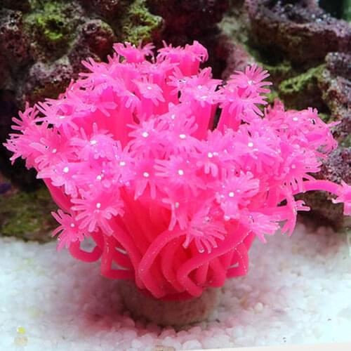 Aquarium decorations Fish Tank Silicone Coral Anemone Plant sea urchin Decoration Underwater Landscape Ornament supplies