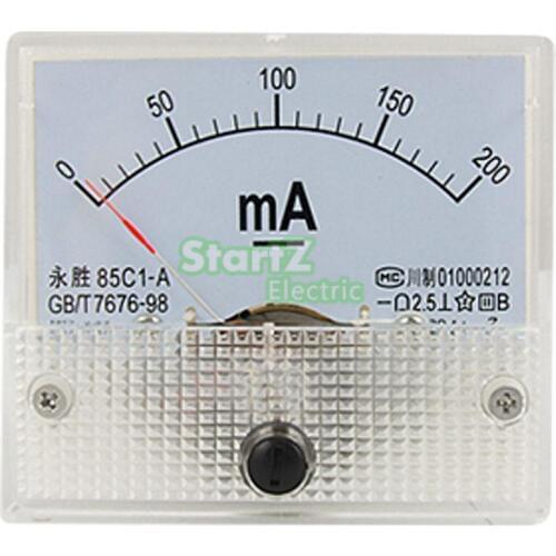 DC Analog Meter Panel 200mA AMP Current Ammeters 85C1 0-200mA Gauge