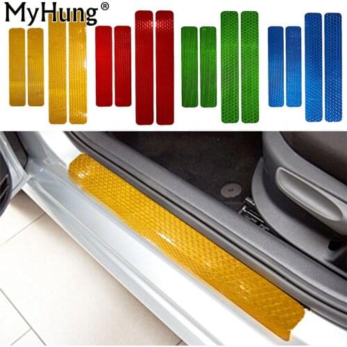 Car stickers For Renault Captur 2014-2016 car door plate scuff plate Protect reflective sticker 4pcs Car-styling car accessorie