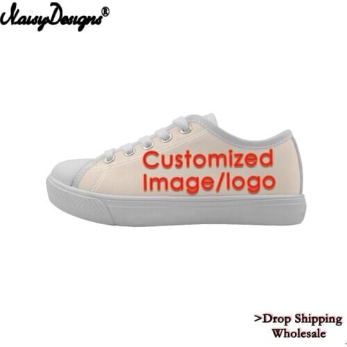 Customized logo Image Childrens Shoes Sneakers for Kids Boys Girls Casual Flats Breath Lace-up School Shoes Free Dropshipping