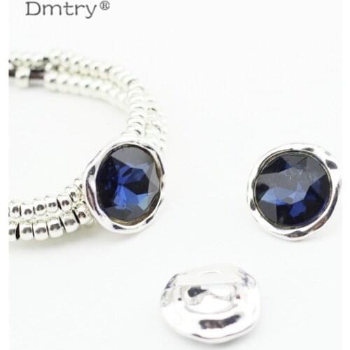 Dmtry 5pcs/lot Fashion Jewelry Handmade DIY Making Findings Round Crystal Spacers Beads Family Activity Making Fun LC0178