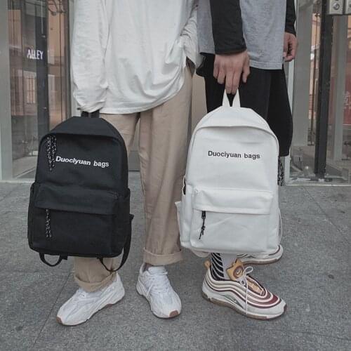 Leisure Canvas Women Backpack Letter Embroidery Back To School Bags For Teenage Girls Fashion Ladies Rucksack Mochila New