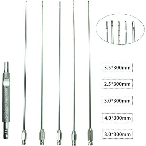 5pcs/kit Liposuction Cannulas Injection Water Infiltration Needles Autoclavable Handpiece Liposution Tools