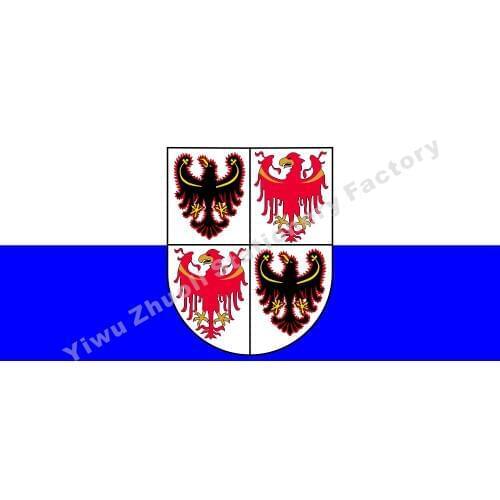 Italy of the Trentino-South Tyrol of Flag 150X90cm (3x5FT) 120g 100D Polyester Double Stitched High Quality Banner Free Shipping