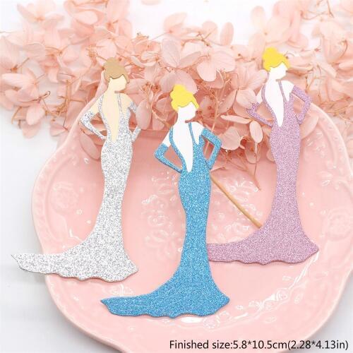 KLJUYP Elegant Lady in Dress Metal Cutting Dies Scrapbook Paper Craft Decoration dies scrapbooking