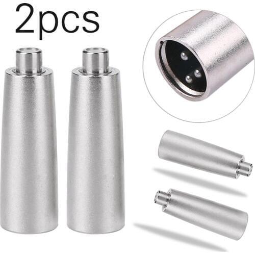 2Pcs Metal Audio Adaptor XLR 3Pin Male to RCA Female Audio Adapter Connector Converter HIFI Supported for Microphone Speaker