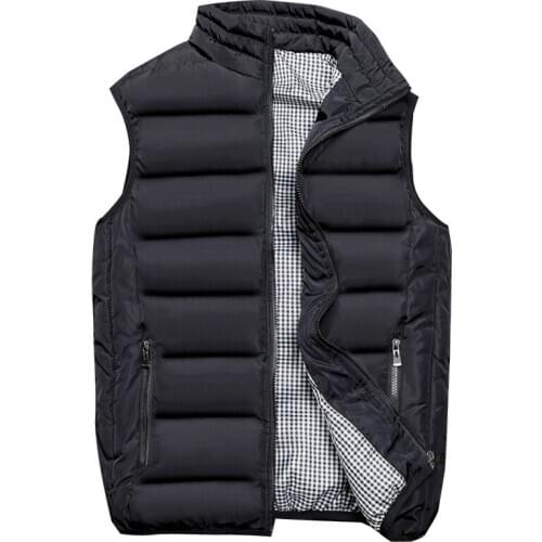 Fashion Men Autumn Winter Slim Vest Jacket Casual Sleeveless Mens Jacket Thermal Clothing Hunting Mens Vest Thicken Waistcoat